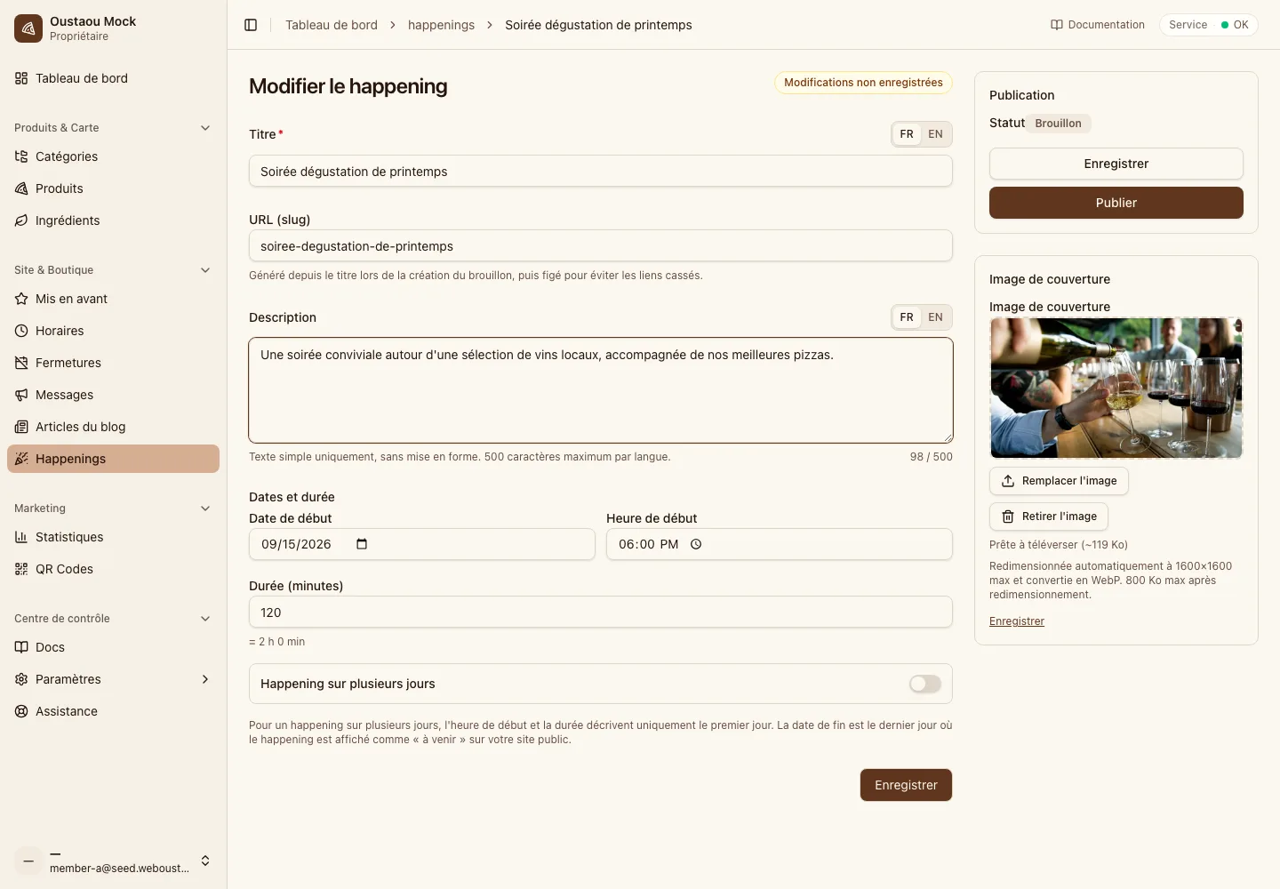 La fonctionnalité "Happenings" — un exemple récent de livraison en avance sur la roadmap