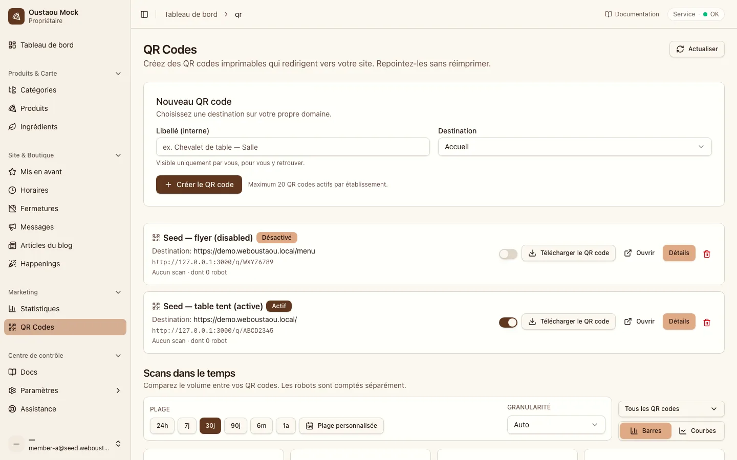 Creating a trackable QR code